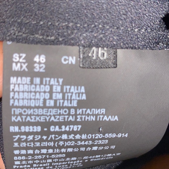 New with tags Prada black detailed blouse sz 46 - Picture 9 of 10